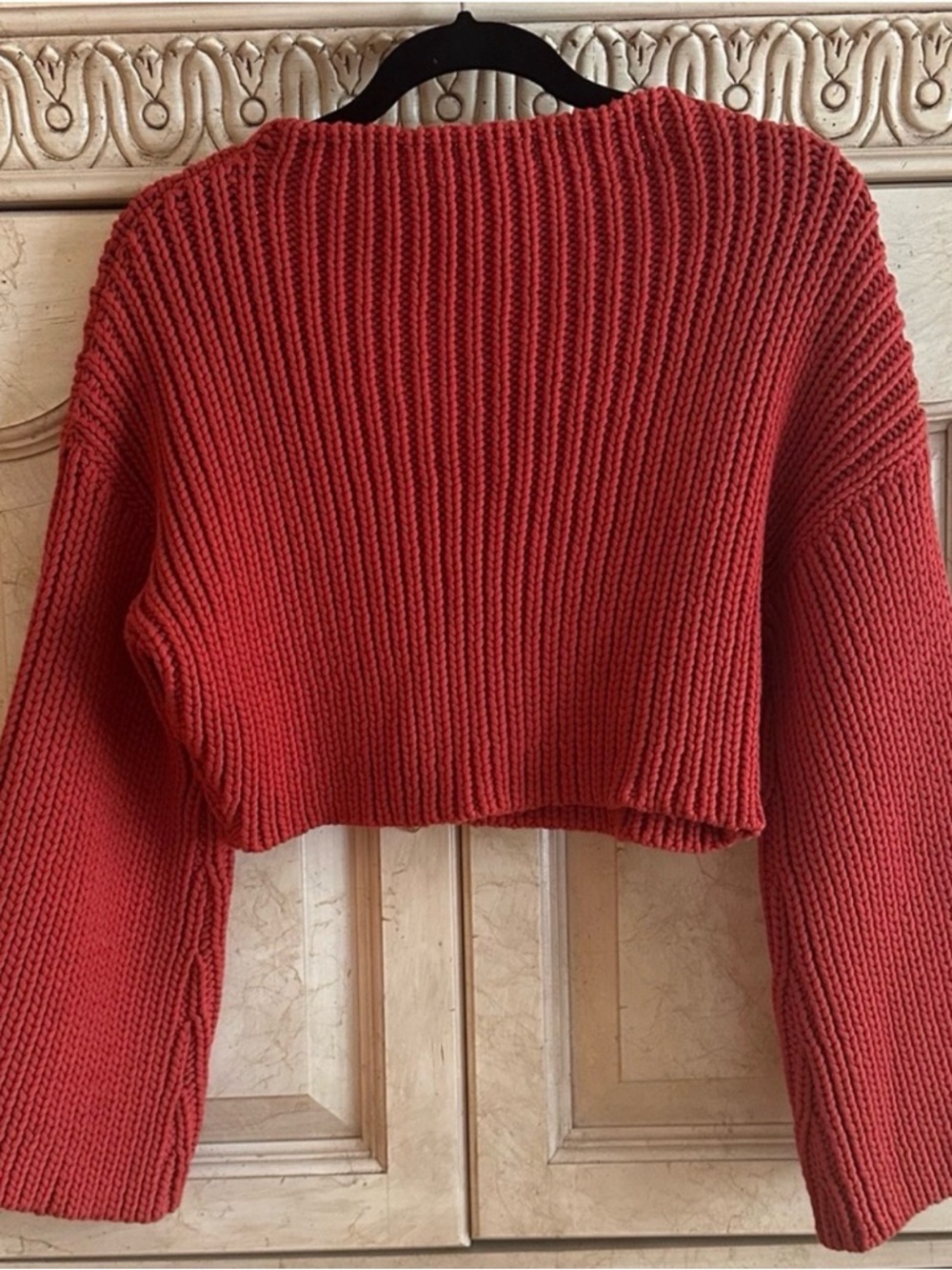 Brunello Cucinelli Rust Ribbed Knit Sweater - Picture 5 of 10